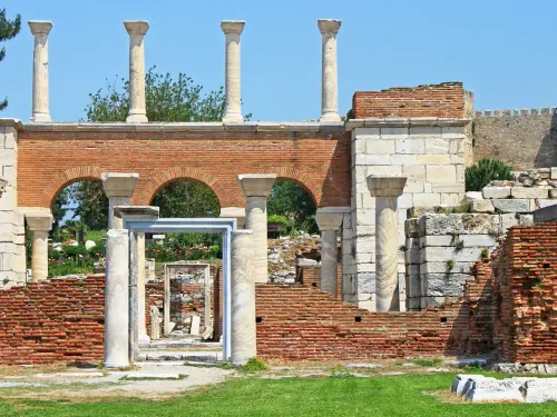 The ruins of the Basilica of Saint John the Apostle in Ephesus