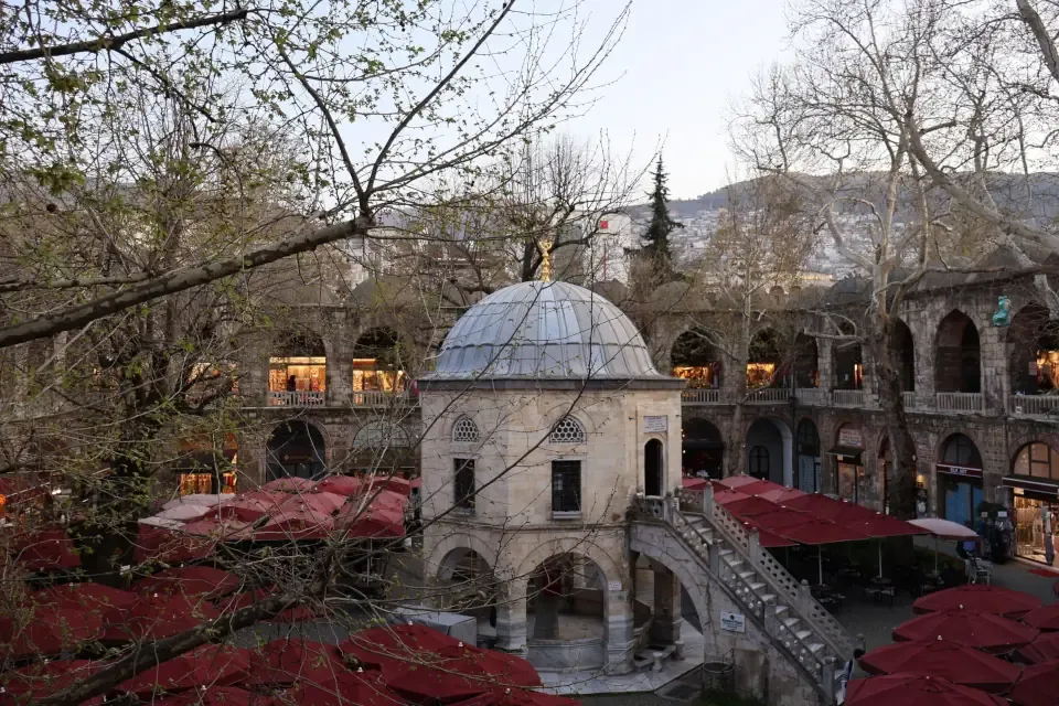 Famous stone courtyard of Koza Han