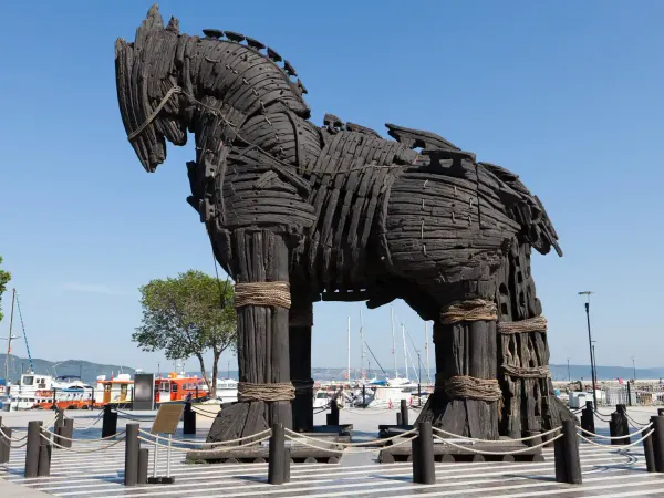 The famous Trojan horse that was used in the movie starring Brad Pitt