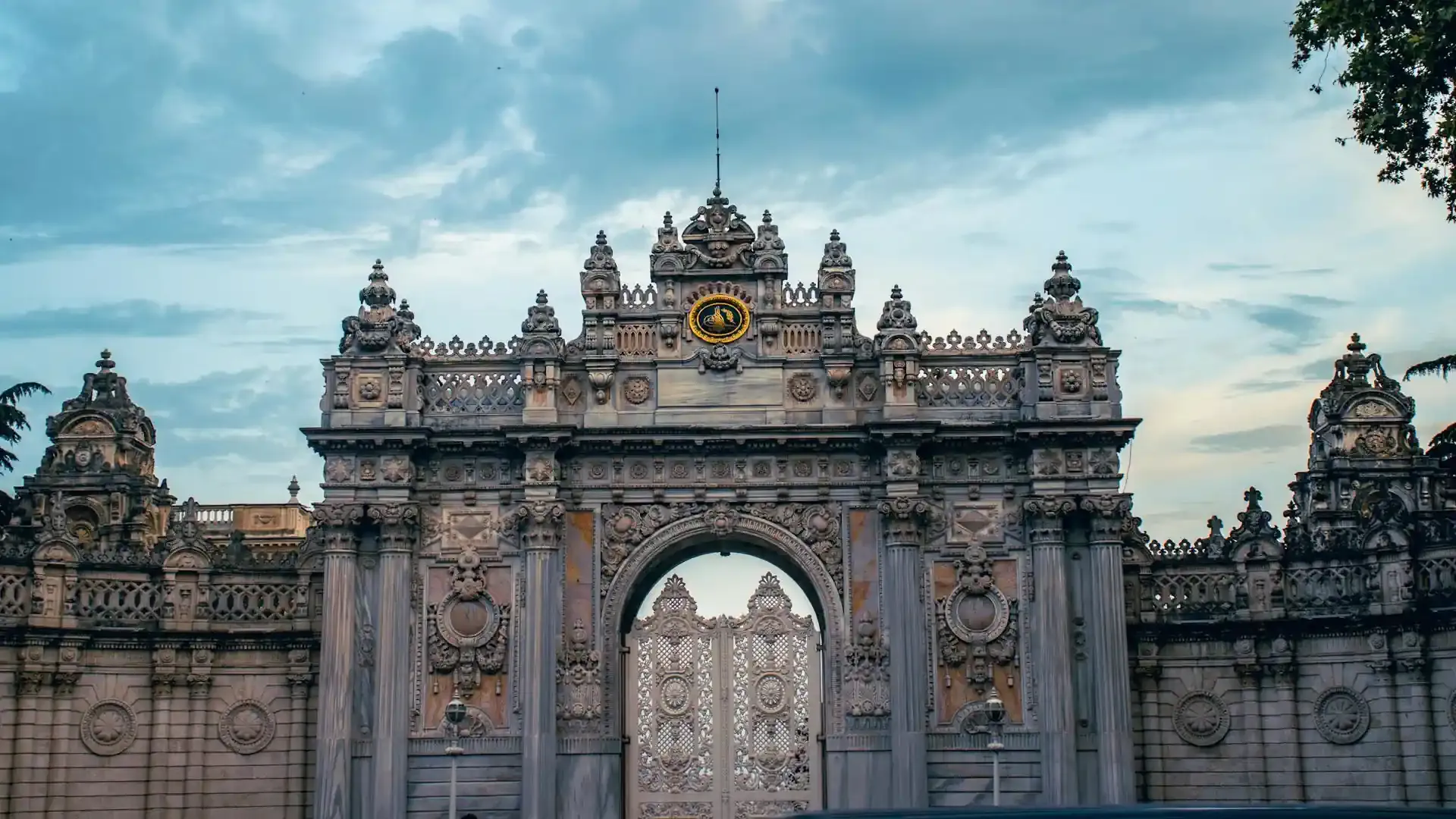 The main gate of the Ottoman royal residence in Istanbul, the Dolmabahce Palace