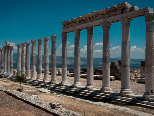 Columns from the ruins of the ancient city of Laodicea