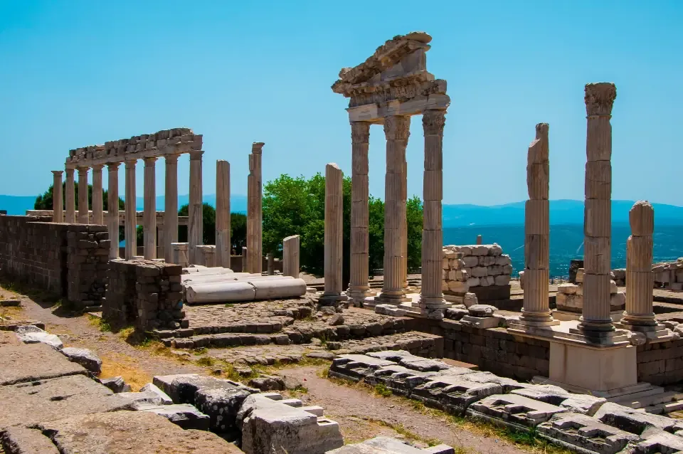 View from the Pergamon Acropolis and its ruins from the Classical Age