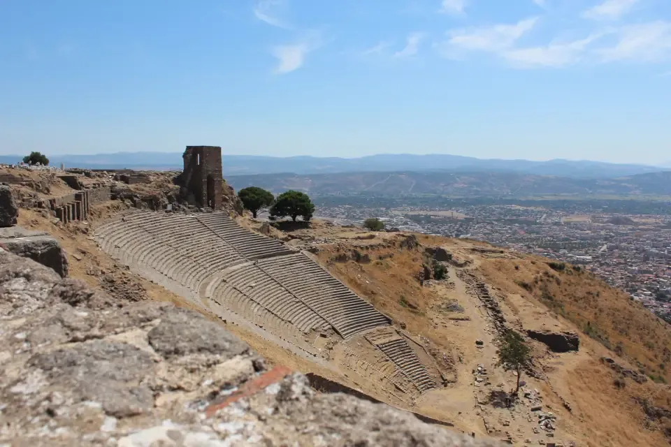 The steep hillside theater of Pergamon