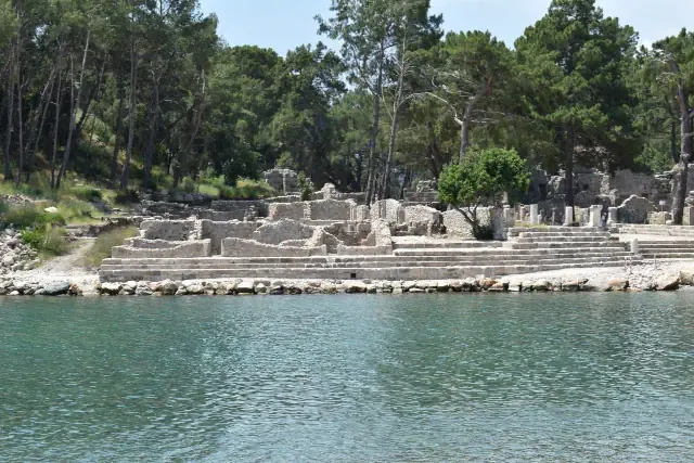 Ruins along the Mediterranean Sea