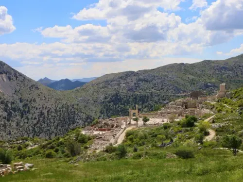 The restored Antonine Nymphaeum of Sagalassos with fresh spring water flowing in it