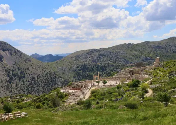The restored Antonine Nymphaeum of Sagalassos with fresh spring water flowing in it