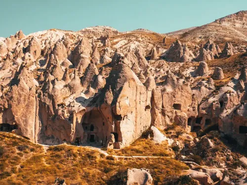 Abandoned caves of the Zelve Open Air Museum in Cappadocia.